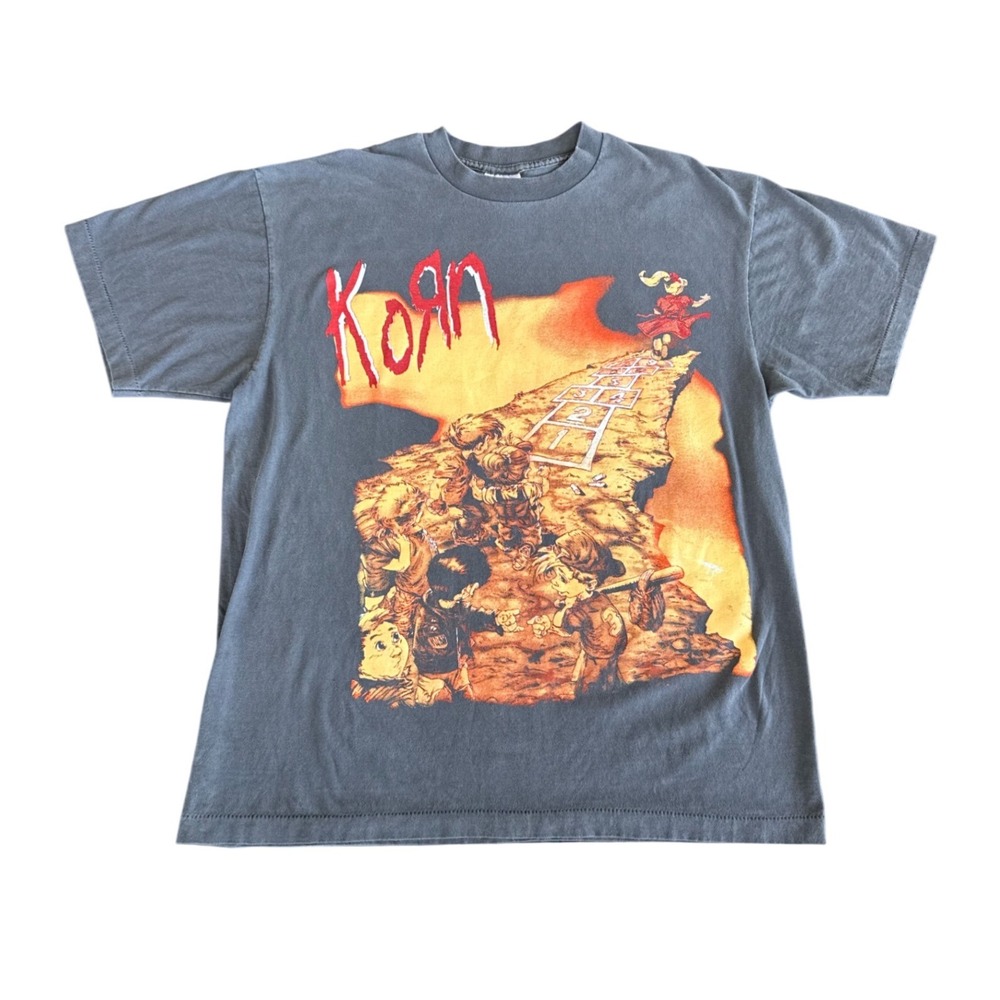 Vintage Korn Shoots and Ladders Band T-Shirt Size XL Metal 90s Rock REPRINT